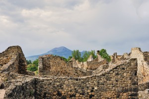 View of Mt. Vesuvius, Pompeii