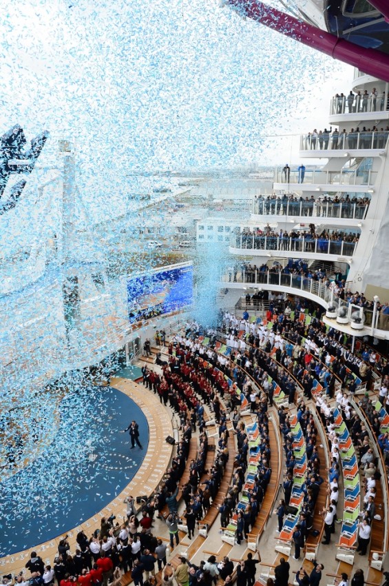 Harmony of the Seas was christened on May 12, 2016 in Southampton, England.