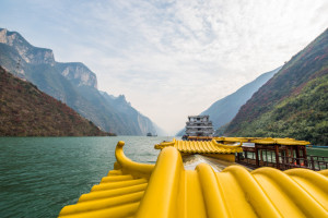 The Wu Gorge of three gorges at the Yangtze river, near Badong, Hubei, China