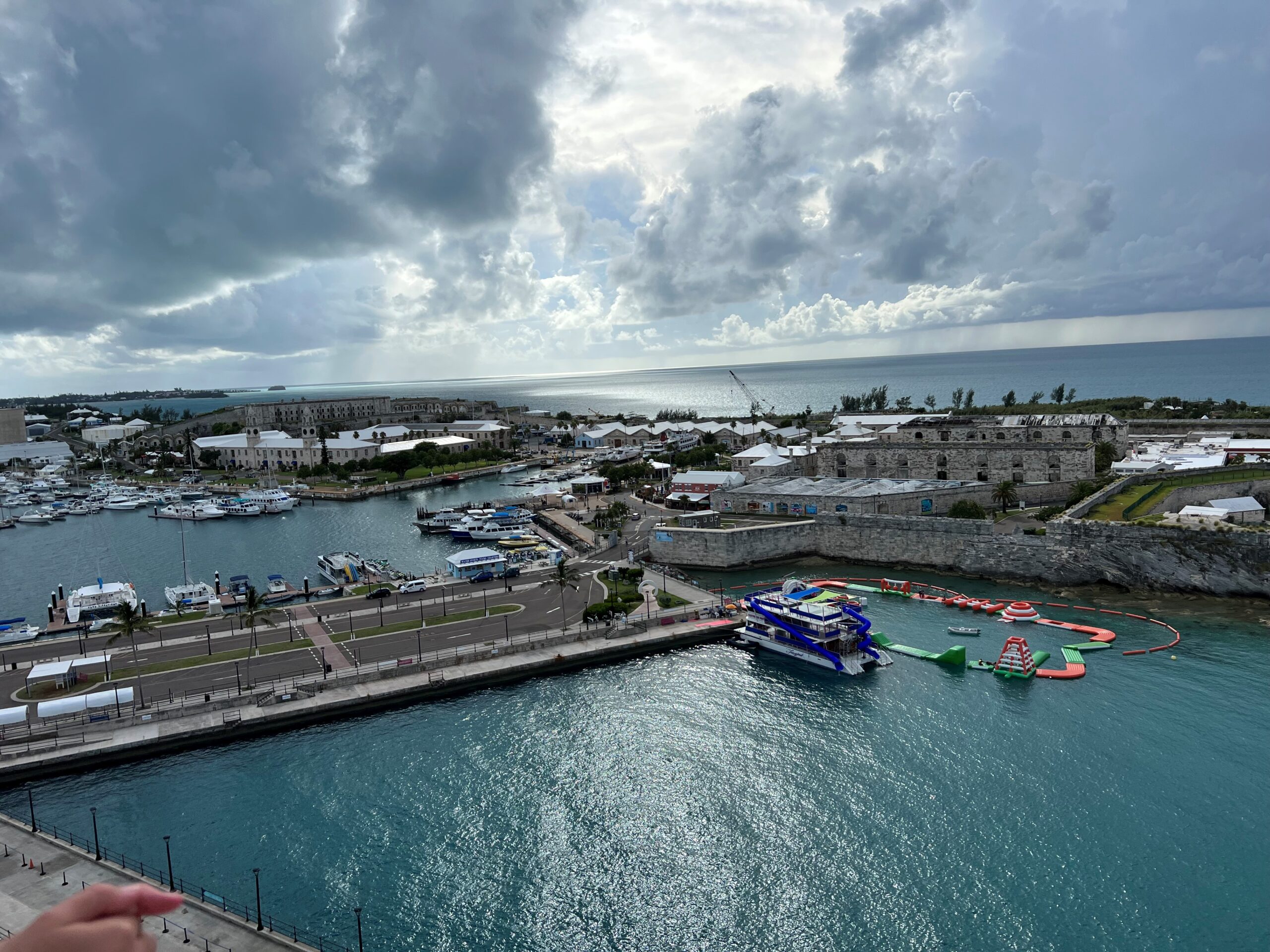 view of harbor from cruise ship