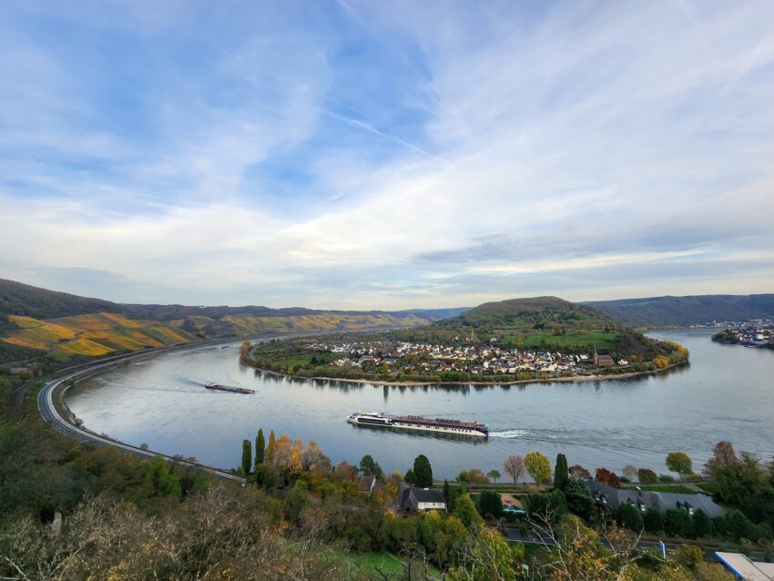 From high above: Boppard, in the Rhine Gorge © 2022 Britton Frost