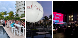 Collage of images showing scenes from the 10th Annual Romance Travel Forum