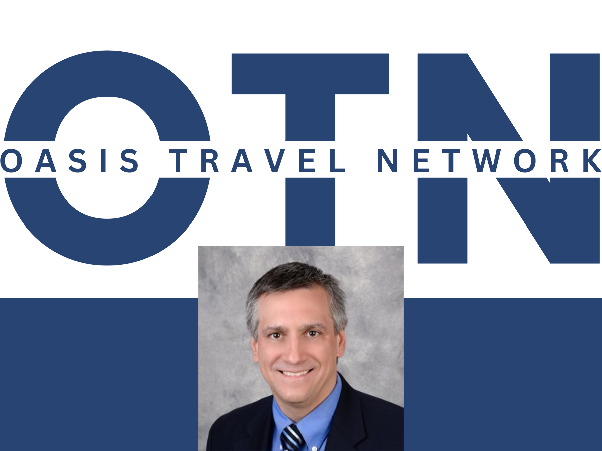 Oasis Travel Network logo with image of Lee Smolinski